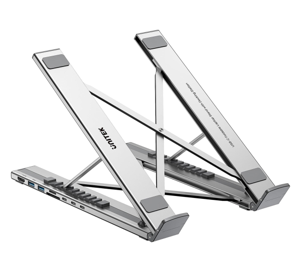 Unitek Podstawka regulowana pod laptop z hubem/HDMI/PD/SD - 1369160 - zdjęcie